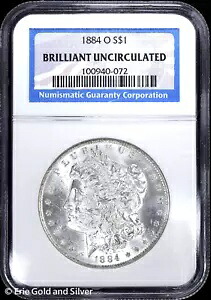 1884-O $1 モーガン シルバー ダラー NGC ブリリアント 未流通