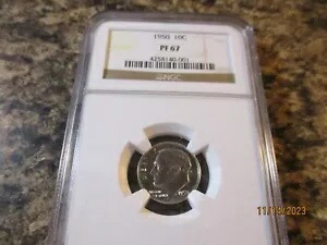 1950 ルーズベルト ダイム プルーフ NGC PR 67 001