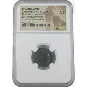 JOVI CONSERVATORI NGC VF コンスタンティノス 1 世のローマ時代 AD 307-337 Nummus