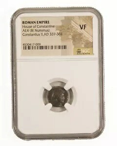 NGC VF AD337-361年 ローマ帝国 コンスタンティウス2世 NGC ( VF ) コンスタンティウス 2 世ローマ AE (AD 337-361) NGC 非常