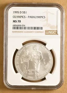 1995年 Dパラリンピック ブラインドランナー記念銀貨 NGC MS70