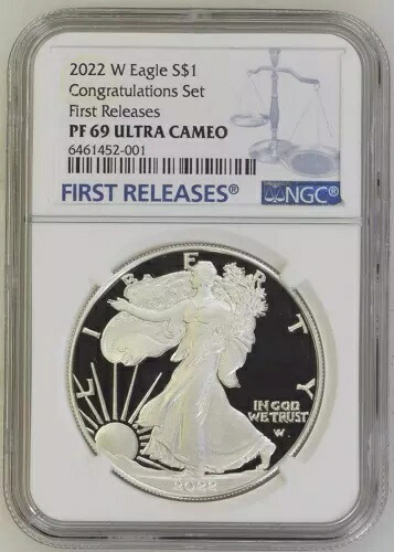 2022W アメリカンシルバーイーグル NGC PF69 ウルトラカメオ FR おめでとうセット