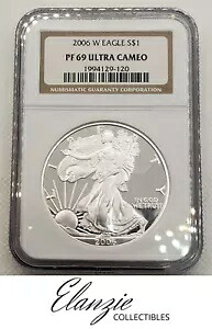 2006-W プルーフ アメリカン シルバー イーグル NGC PF69 ウルトラ カメオ