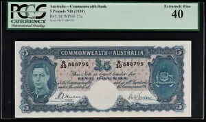オーストラリア ?5 シーハン・マクファーレン。スラブPCGS EF40。 R-45猫$2750。|WORLD RESOURCE【KING店】