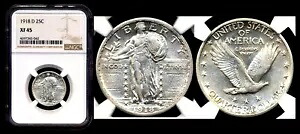 1918-D STANDING LIBERTY QUARTER NGC XF45-素晴らしい目の魅力を持っています。｜WORLD RESOURCE【KING店】