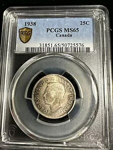 カナダ 1938 25 セント PCGS MS65|WORLD RESOURCE【KING店】