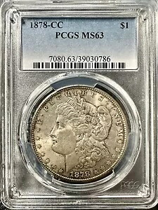 1878 CC モーガン シルバー ドル PCGS MS63 VAM 9