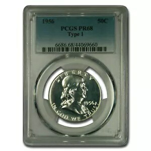 1956 年 フランクリン ハーフダラー Type-I PR-68 PCGS