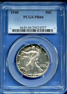 1940 P PCGS PR66 ウォーキング リバティ ハーフダラー 50c US ミント シルバー 1940-P PR-66 237,600円