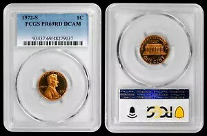 1972-S リンカーン セント PCGS PR69RD DCAM - PCGS によるこれ以上のグレードはありません。｜WORLD RESOURCE【KING店】