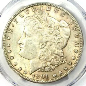 1891-CC モーガン ドル 1 ドル硬貨 - PCGS AU58 認定 - 希少なカーソンシティコイン!|WORLD RESOURCE【KING店】