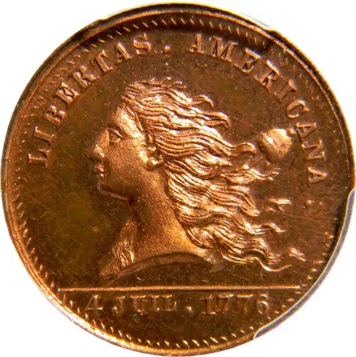 1876 リベルタス アメリカーナ フレドリックのソーダ水トークン PCGS MS 65 RB (2-1)｜WORLD RESOURCE【KING店】