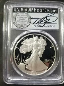 1992 S プルーフ アメリカン シルバー イーグル 1オンス PCGS PR70DCAM トーマス クリーブランド POP 7 レア