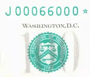 レア ** $100 STAR RADAR シリアル番号 00066000* PCGS PPQ ** 2 進数シリーズ 1990｜WORLD RESOURCE【KING店】