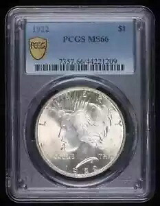 1922 P ピース シルバー ダラー PCGS MS-66｜WORLD RESOURCE【KING店】