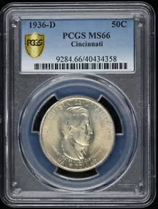 シンシナティ 1936-D 50C シルバー 記念品 PCGS MS66