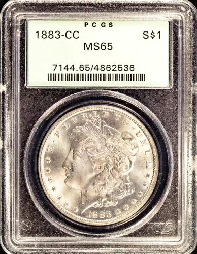 1883 CC モーガン シルバー ダラー オールド PCGS MS65 コイン