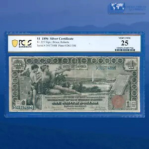 Fr.225 1896 $1 1 ドル銀証明書「教育ノート」、PCGS 25 #73488|WORLD RESOURCE【KING店】