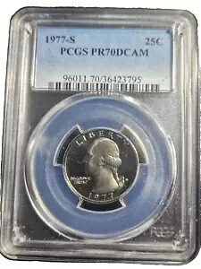 レア 1977-S 25C PCGS PR 70 DCAM (プルーフ) ワシントン クォーター エラーあり