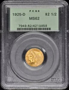 1925-D $2.50 インディアン ヘッド PCGS MS62 247,005円