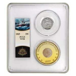 1845 リバティ シーテッド ダイム VF-20 PCGS (S.S. 中米)｜WORLD RESOURCE【KING店】