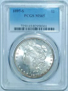 1897 S PCGS MS65 モルガン シルバー ダラー｜WORLD RESOURCE【KING店】