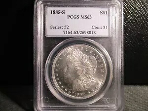 1885-S モーガン シルバー ドル PCGS MS63 キー日付 送料無料!|WORLD RESOURCE【KING店】