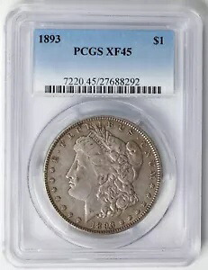 1893 P $ モルガン シルバー ダラー PCGS XF-45 キー日付｜WORLD RESOURCE【KING店】