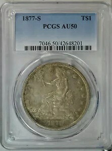 1877 S 貿易ドル、PCGS AU50..........タイプ コイン会社｜WORLD RESOURCE【KING店】