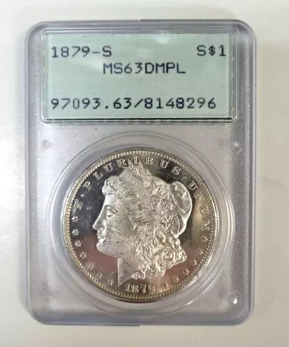 PCGS MS63 DMPL 1879-S モーガン シルバー ダラー オリジナル ラトラー ケース｜WORLD RESOURCE【KING店】