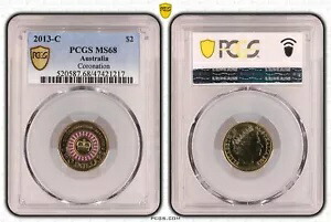 オーストラリア 2013 'C' ミントマーク 戴冠式 2 ドル $2 コイン PCGS MS68 #1217｜WORLD RESOURCE【KING店】