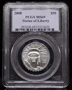 2008 $50 プラチナ イーグル コイン PCGS MS69｜WORLD RESOURCE【KING店】