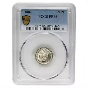 1882 プルーフ スリー セント ニッケル 3CN - PCGS PR 66｜WORLD RESOURCE【KING店】