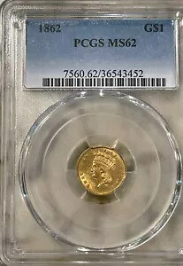 1862 G$1 PCGS MS62｜WORLD RESOURCE【KING店】