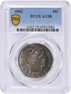 1902 バーバー シルバー ハーフダラー AU58 PCGS|WORLD RESOURCE【KING店】