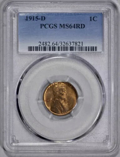 1915-D リンカーン セント 1c PCGS MS 64 RD ウィート ペニー｜WORLD RESOURCE【KING店】