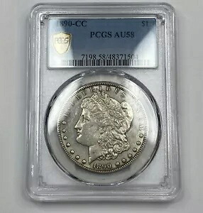 1890-CC モーガン シルバー ダラー $1 PCGS AU58- 元のキー日付｜WORLD RESOURCE【KING店】