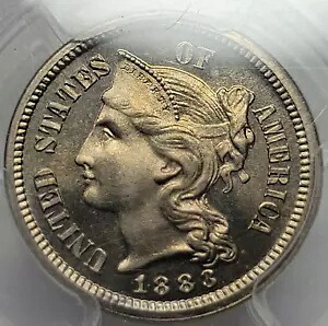 1883 3c スリー セント ニッケル プルーフ PCGS PR66 タフ デイト スーパー PQ ジェム ニース *H28｜WORLD RESOURCE【KING店】