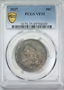 1837 キャップド バスト ハーフダラー 50C PCGS VF35 - トーンアップ!｜WORLD RESOURCE【KING店】