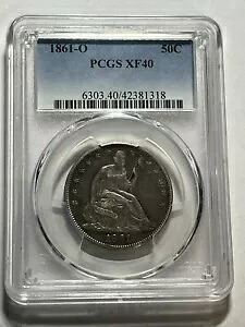 1861-O シーテッド リバティ ハーフダラー PCGS XF40 パーフェクト オリジナル コイン ナイス ストライク｜WORLD RESOURCE【KING店】 248,490円