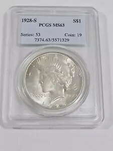 $1 1928-S ピース シルバー ダラー PCGS MS63 サンフランシスコ造幣局｜WORLD RESOURCE【KING店】