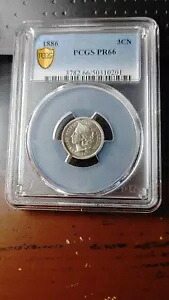 1886 プルーフ スリー セント ニッケル 3CN PCGS PR66 ゴージャス 極上ジェム ミンテージ 4200 4661｜WORLD RESOURCE【KING店】