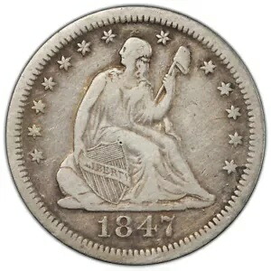 1847-O 25C PCGS VF20 シーテッド リバティ シルバー クォーター 978878｜WORLD RESOURCE【KING店】
