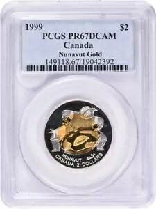 1999 $2 カナダ ヌナブト準州 ゴールド PR67DCAM PCGS｜WORLD RESOURCE【KING店】