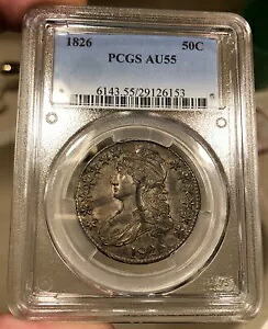 1826 キャップド バスト ハーフダラー PCGS グレード AU55 オリジナル タイプ コイン ニース｜WORLD RESOURCE【KING店】