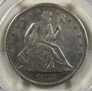 1875-CC 50c シーテッド リバティ ハーフダラー。 PCGS の非常に細かいディテール。ニース カーソンシティ｜WORLD RESOURCE【KING店】