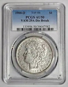 1900 O モーガン シルバー ダラー PCGS AU-50 VAM 29A - ダイブレイク - トップ 100｜WORLD RESOURCE【KING店】
