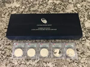 2011 シルバー イーグル 25 周年記念 5 コイン セット PCGS ファースト ストライク グレード コイン｜WORLD RESOURCE【KING店】