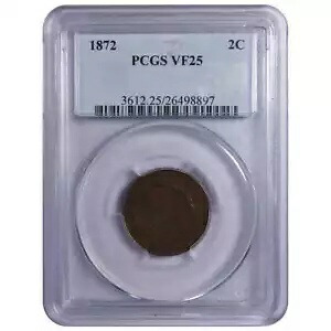 1872 2 セント ピース VF 25 PCGS 2c US タイプ コイン グッズ SKU:IPC8776｜WORLD RESOURCE【KING店】