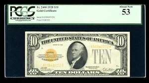 DBR 1928 $10 ゴールド証明書 Fr. 2400 PCGS 53 シリアル A50845512A|WORLD RESOURCE【KING店】